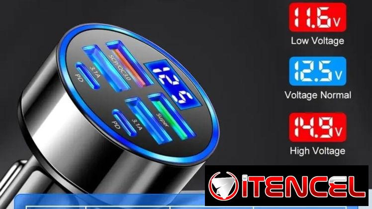 ⚡ **¡Cargador Rápido para Auto con Voltímetro Digital – Carga y Monitorea la Salud de tu Batería!**