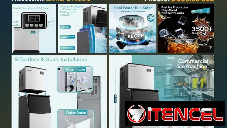 **MÁQUINA de HIELO NUEVA en Su caja. Incluye protector de Línea