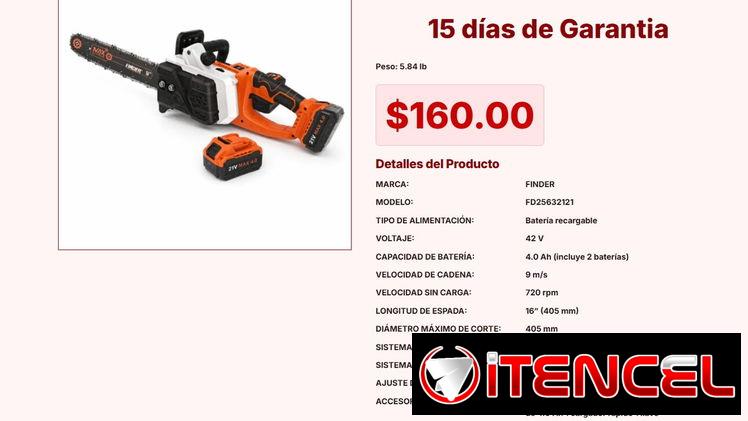 Motosierra con sistema de ajuste rápido hoy mismo pro hoy mismo ya pro hoy VPT#-0205