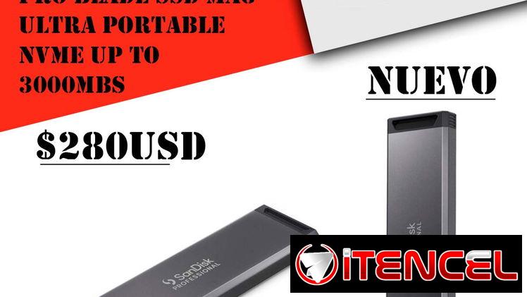 Disco Duro SanDisk Professional 2TB Pro-Blade SSD MAG Ultra Portable NVMe Up to 3000MBs “Nuevo”