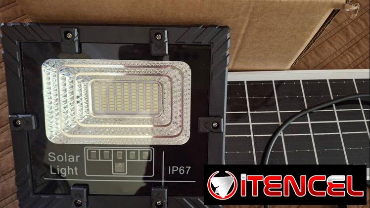 🔆 Lámpara Solar 100W + Panel Solar 3W. Batería: LiFePO4  de  3,2 V/1800mAh. IP67