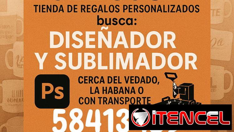 OFERTA DE TRABAJO PARA DISEÑO Y SUBLIMACIÓN