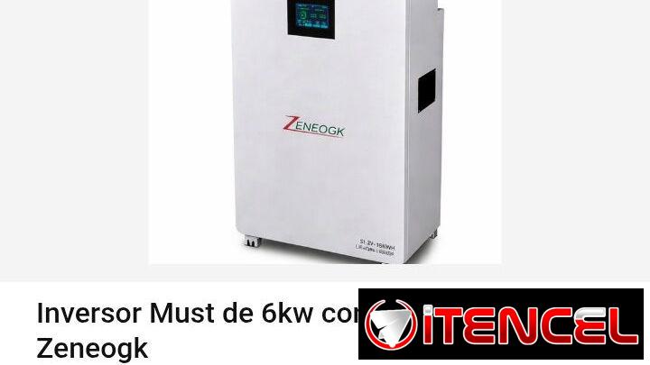 🔥 Inversor Must de 6kw con batería 16kwh Zeneogk – Nuevo en Caja 📦