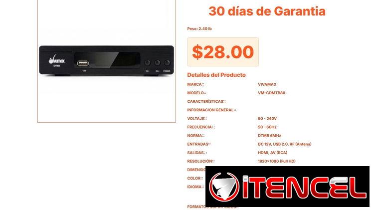 Cajita Digital VIVAMAX VM-CDMTB88 con Cable HDMI Gratis por $22.00 VPT#-0062