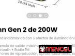 Onn Gen 2 de 200W. Bocina inalámbrica con 6 efectos de iluminación LED RGB