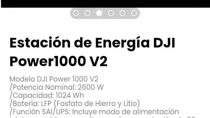 Estación de Energía DJI Power1000 V2 Modelo DJI Power 1000 V2