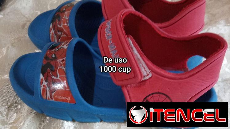 Sandalias Spiderman de uso para varoncito 6-7 años