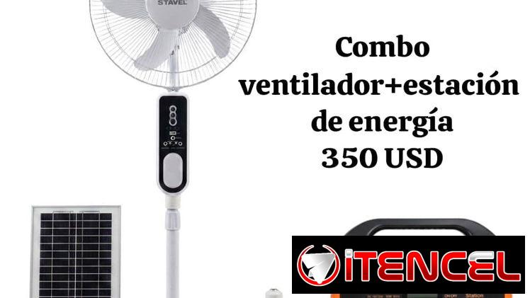 VENTILADOR SOLAR RECARGABLE 16″ STAVEL CON FACTRUA Y GARANTIA