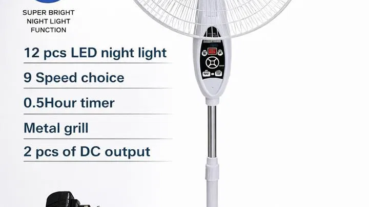 Ventilador Recargable de pedestal MAF de 16” ⚡️