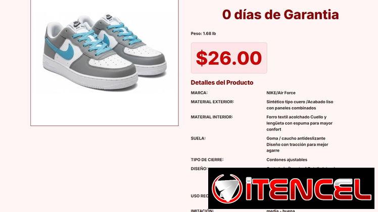 TENIS NIKE AIR FORCE GRIS CON BLANCO Y AZUL VPT#-0319