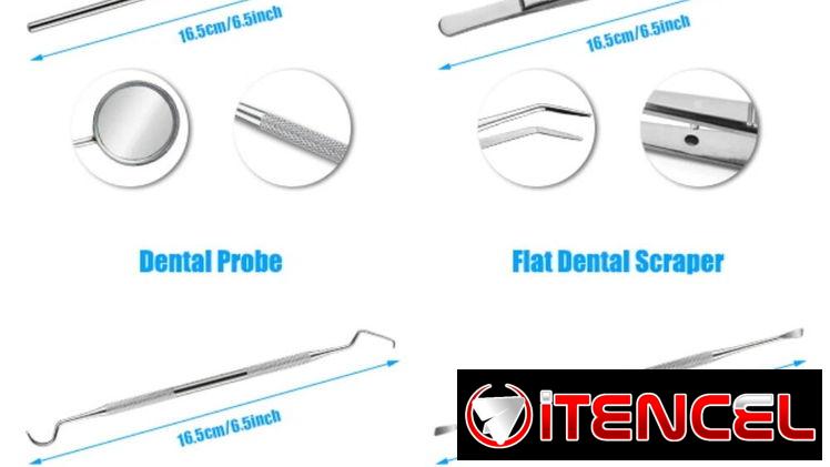 🦷 Kit Dental Profesional de Acero Inoxidable 6 en 1 | Limpieza Bucal, Sarro, Higiene Oral 🦷 5.887.23.60 🦷