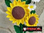Ramos de flores tejidas