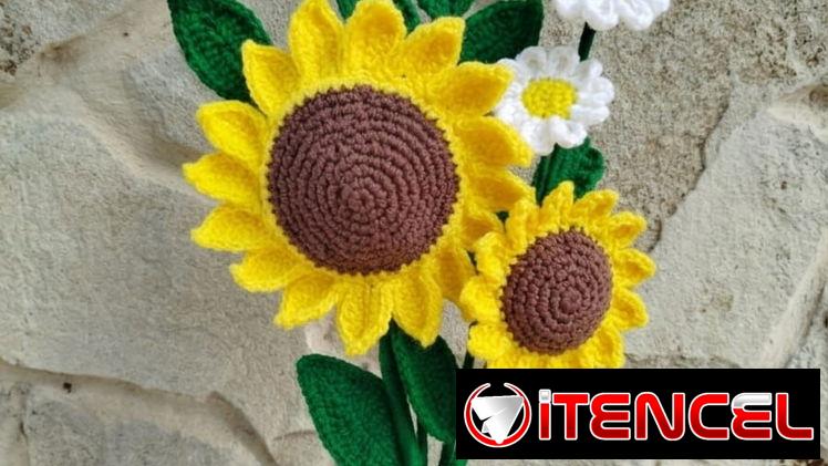 Ramos de flores tejidas