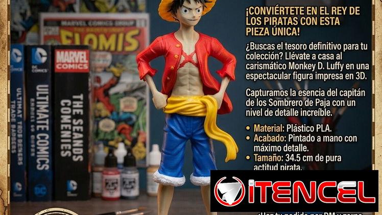 Figura impresa en 3D de alta calidad – Monkey D. Luffy de One Piece – 18550 CUP