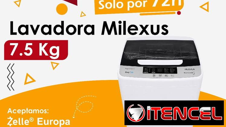 Lavadora automática,marca Milexus,somos empresa,domicilio con costo adicional,aceptamos USD,Zelle,Cup,papel de garantía,