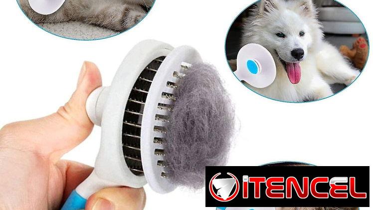 🐶 🐶 🐶 CEPILLO PARA PERROS – GATOS — 🐶🐶🐶 BOTON DE DESCARGA DE PELOS MANUAL — 🐶 58872360
