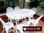 Mesa de 6 sillas para exteriores 💕 entrega a domicilio sin costo adicional en toda la Habana