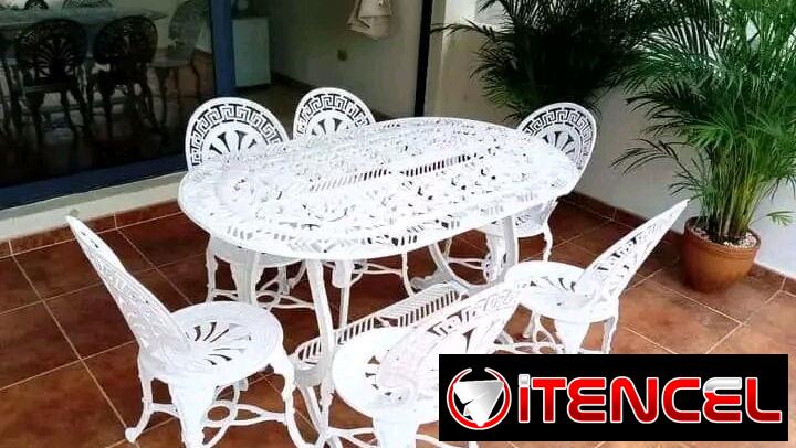 Mesa de 6 sillas para exteriores 💕 entrega a domicilio sin costo adicional en toda la Habana