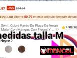 Pareo de playa negro nuevo en su nylon