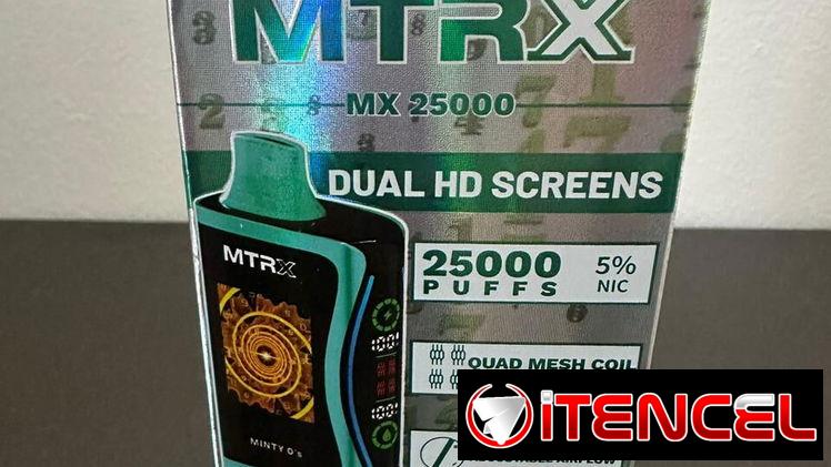 Vaper 25000 puff de sabor a menta