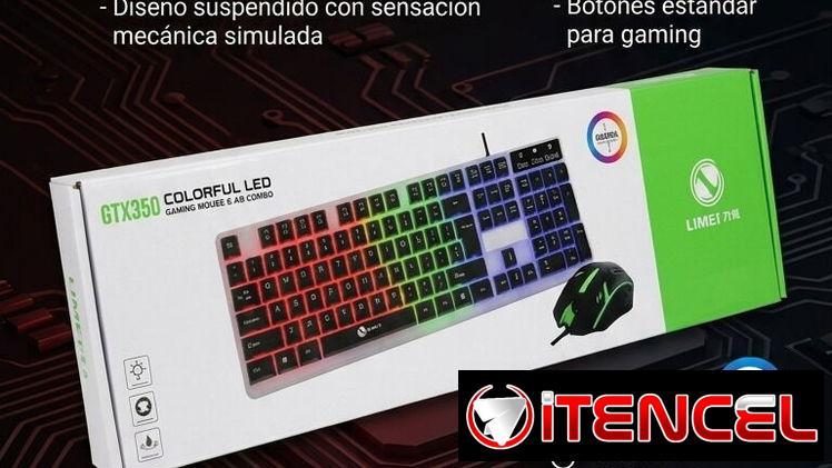 🪭🏴‍☠️Combo mouse y teclado RGB Color Negro – 💲25 USD🪆