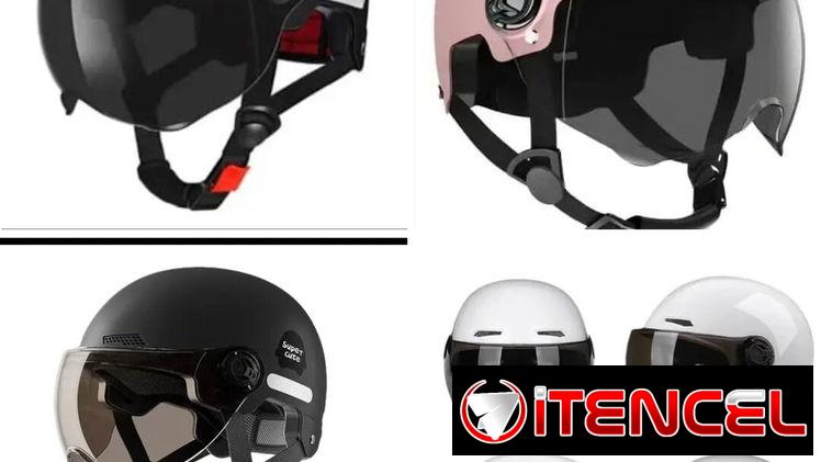 Cascos para moto modelo jet con visor caño ar para protejer los ojos de las inclemencias del tiempo y la vía y del sol