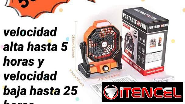 Ventilador recargable portatil silencioso