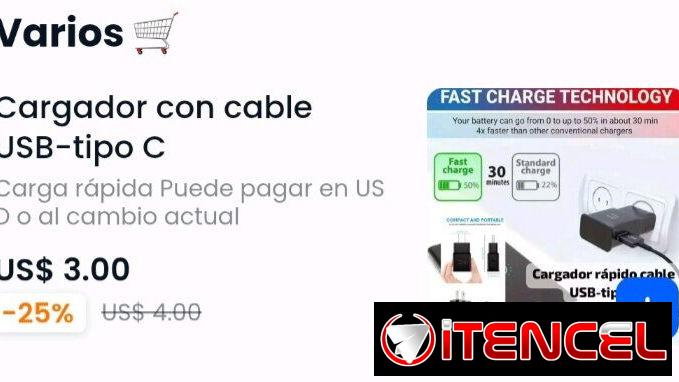 GANGAA Cargador carga rápida con cable USB-tipo C