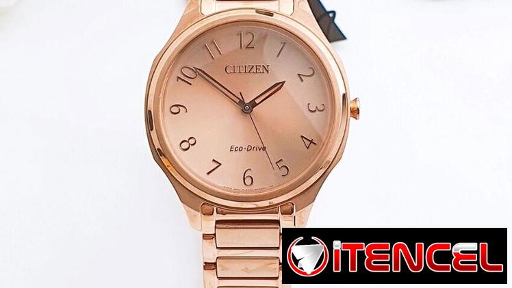 RELOJ CITIZEN ECODRIVE WEEKENDER (EM0758-58X) DE MUJER , NUEVO A ESTRENAR , 35MM EN ACERO INOXIDABLE ORO ROSA 58049738