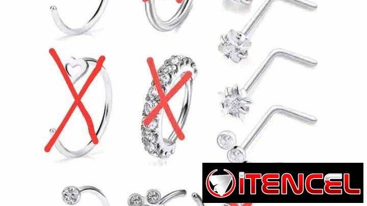 Piercing de nariz y anillos