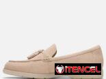 Mocasines de mujer color beige