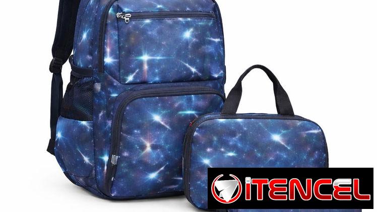 🎒 Set Escolar Completo 3 en 1 – Mochila + Lonchera + Cartuchera. Diseño estilo Galaxia