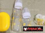 Biberones engomados 4 y 8 onz y tetes de miel