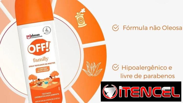 Repelente antimosquito marca OFF, durabilidad 4 horas.