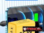 🔌​ CARGADOR 65 WATT 🔌​  4 SALIDAS – 2 TIPOC 2 USB 🔌​  — PLUG AMERICANO 🔌​ — 5.8872360