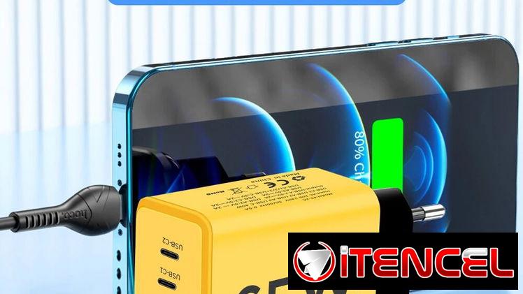 🔌​ CARGADOR 65 WATT 🔌​  4 SALIDAS – 2 TIPOC 2 USB 🔌​  — PLUG AMERICANO 🔌​ — 5.8872360