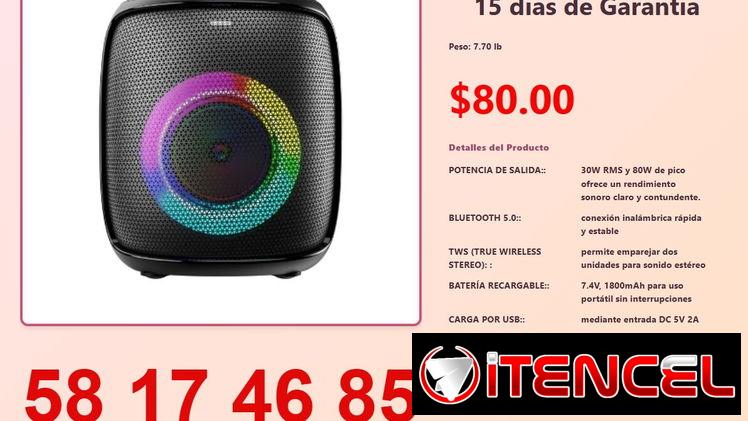 BOCINA BLUETOOTH 30W RMS (80W pico) JVC – XS-KY314PB