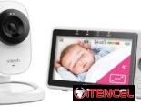 Cámara y Pantalla de bebé inteligente con pantalla de 5″, resolución 1080p, Wi-Fi, acceso remoto, visión nocturna
