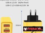 🔌​ CARGADOR 65 WATT 🔌​  4 SALIDAS – 2 TIPOC 2 USB 🔌​  — PLUG AMERICANO 🔌​ — 5.8872360