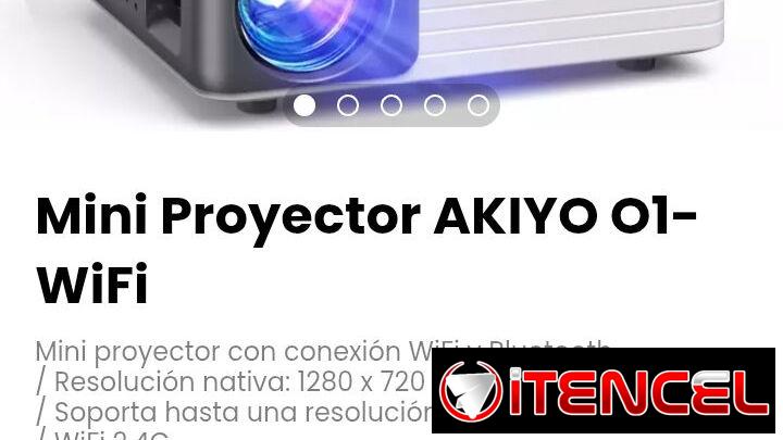 Mini Proyector AKIYO O1-WiFi. Compatible con Fire TV Stick y Chromcast