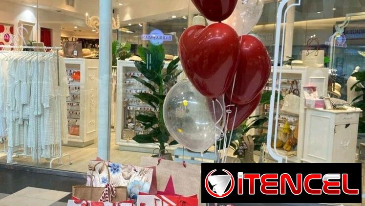 🎈Set de 11 globos de corazón y confeti $1850