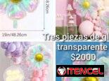 🌼✨ 3 globos transparentes tornasol
