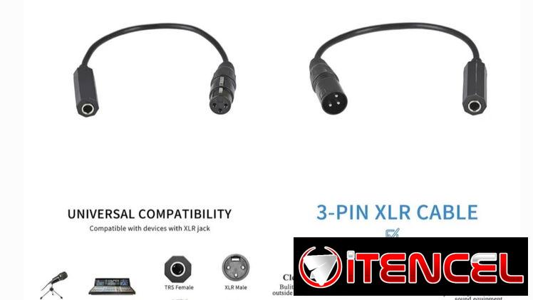 Adaptador XLR macho/hembra a TELE