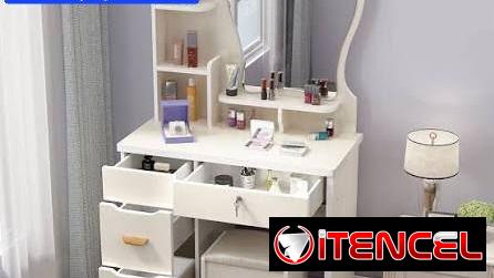 Vanity o coquett con asiento y espejo precio) Entrega gratis 🚕