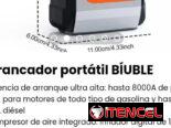 Arrancador portátil BÍUBLE. Compresor de aire, power bank, luz LED  integrados. Nuevo