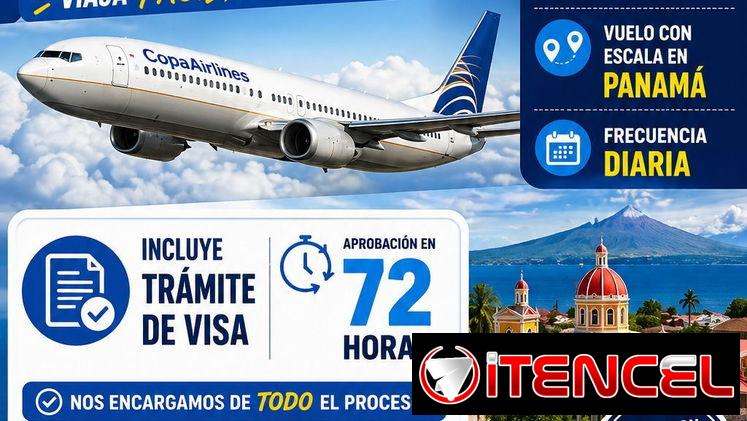 Visa aprobada en 72h + vuelo Habana – Nicaragua (Kinetica)