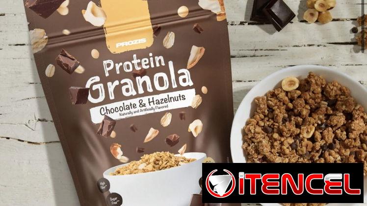 Granola con proteína – 275g chocolate y avellanas (Prozis)