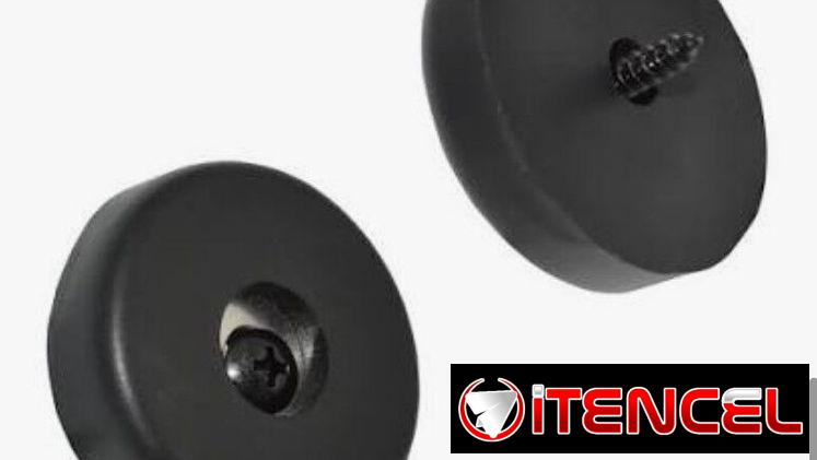 Set de 4 patas plásticas negras para altavoces