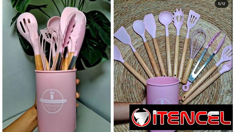 Juegos de cucharones de silicona 12 piezas (uhf)