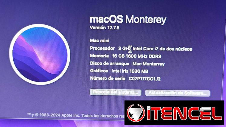 Mac mini 2014 con 16 ram y 1 tb de ssd samsung